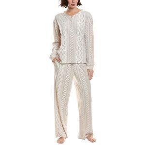 40 Winks Womens  2Pc Printed Pajama Set, White
